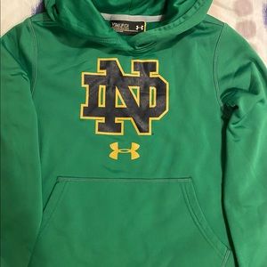 Notre Dame Under Armour Hoodie - Youth Small. Like New! Never worn.